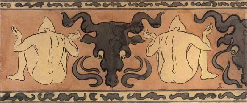 Fregio con elfi e bucrani - Musée des beaux, arts de Brest